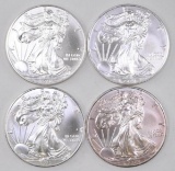 Group of (4) 2020 American Silver Eagle 1oz