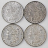Group of (4) 1880 O Morgan Silver Dollars