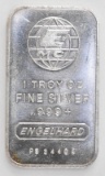 Engelhard 1oz. .999 Fine Silver Ingot/Bar