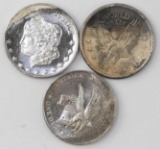 Group of (3) 1oz. .999 Fine Silver Rounds