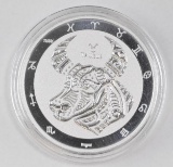 2021 $5 Tokelau Signs of the Zodiac Taurus 1oz. .999 Fine Silver Round