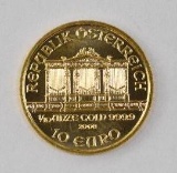 2008 Austria Philharmonic 1/10thoz. .9999 Fine Gold