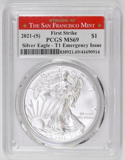 2021 S American Silver Eagle (PCGS) MS69 First Strike