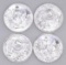 Group of (4) Prospector 1oz. .999 Fine Silver Rounds.