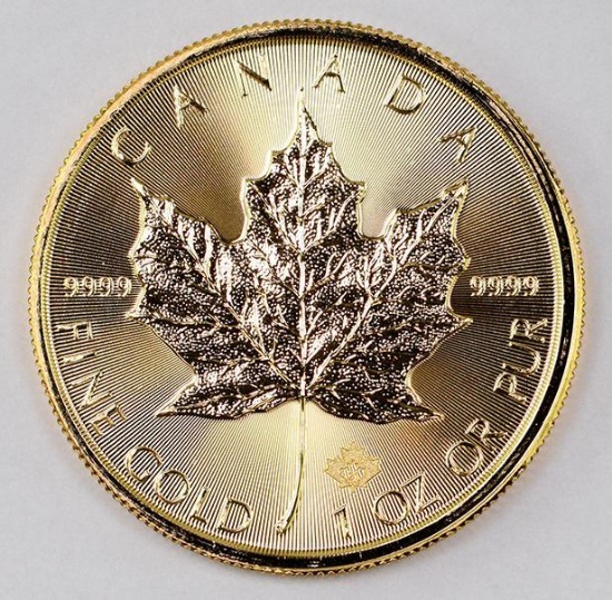 2021 $50 Canada Maple Leaf 1oz. .9999 Fine Gold