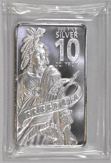 Republic Metals Freedom 10oz. .999 Fine Silver Ingot / Bar