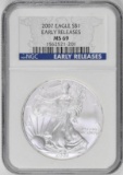 2007 American Silver Eagle 1oz. (NGC) MS69.