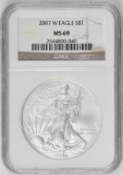 2007 W American Silver Eagle 1oz. (NGC) MS69.