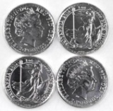 Group of (4) 2014 Great Britain Britannia 1oz. .999 Fine Silver