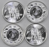 Group of (4) 2015 Year of the Goat 1oz. .999 Fine Silver Round