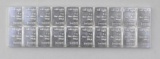 Group of (20) Valcambi Suisse 1 Gram .999 Fine Silver Ingot/Bars