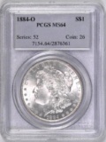 1884 O Morgan Silver Dollar (PCGS) MS64.