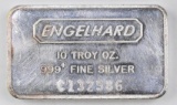 Engelhard 10oz. .999 Fine Silver Ingot/Bar