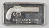 American Weapons Hall of Fame 1oz. Sterling Silver Ingot/Bar