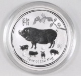 2019 Australia 50 Cents Year of the Pig 1/2oz. .9999 Fine Silver