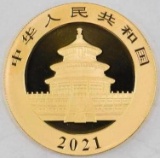 2021 China 500 Yuan Panda 1oz. .999 Fine Gold