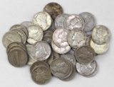 Group of (50) 1942 P Mercury Silver Dimes