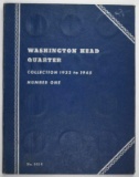 Group of (35) Washington Silver Quarters in Vintage Whitman Folder 1932-1945