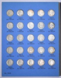 Group of (42) Roosevelt Silver Dimes in 1945 Whitman Folder