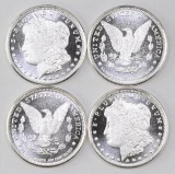 Group of (4) Highland Mint Morgan 1/4oz. .999 Fine Silver