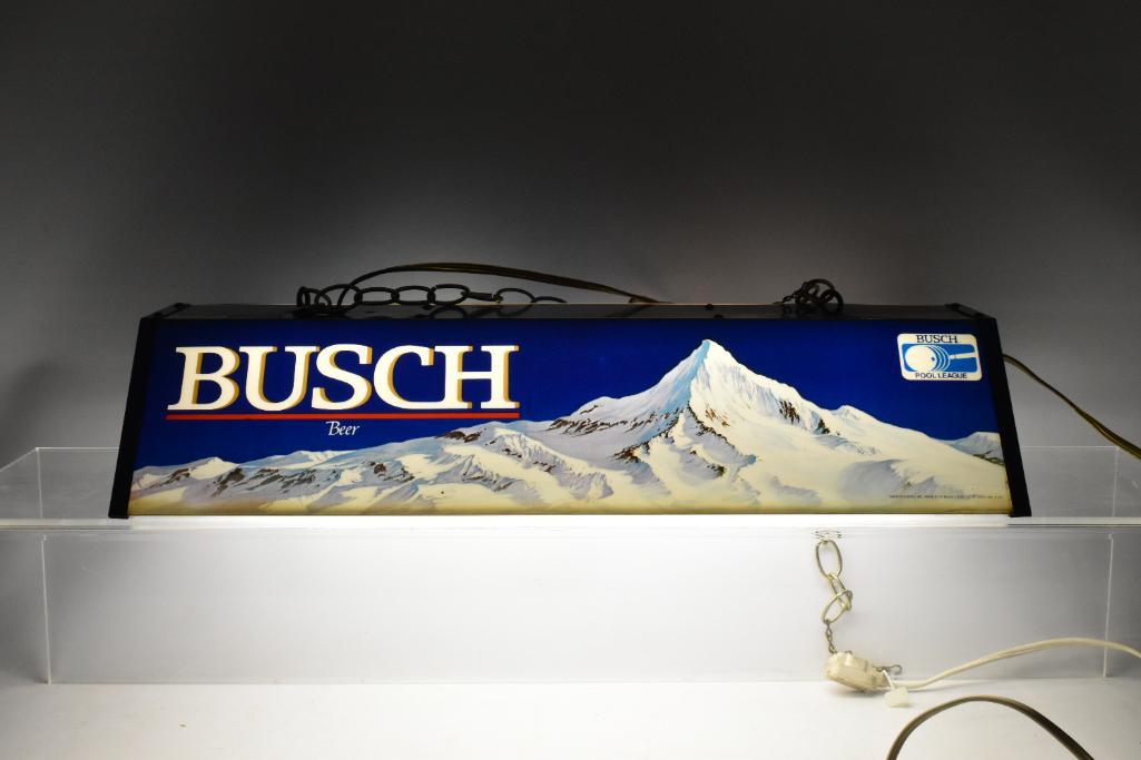 Rare Vintage Busch Beer Pool Table Light Circa 198039s Vintage Busch