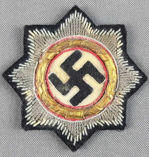 WW2 German Cross in Gold (Cloth) Black Panzertruppe