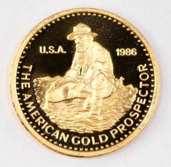 1986 Engelhard Prospector 1oz. .9999 Fine Gold