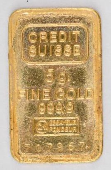 Credit Suisse 5 Grams .9999 Fine Gold