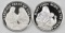 Group of (2) Franklin Mint 0.80oz. Sterling Silver Art Round
