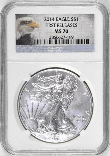 2014 American Silver Eagle 1oz. (NGC) MS70