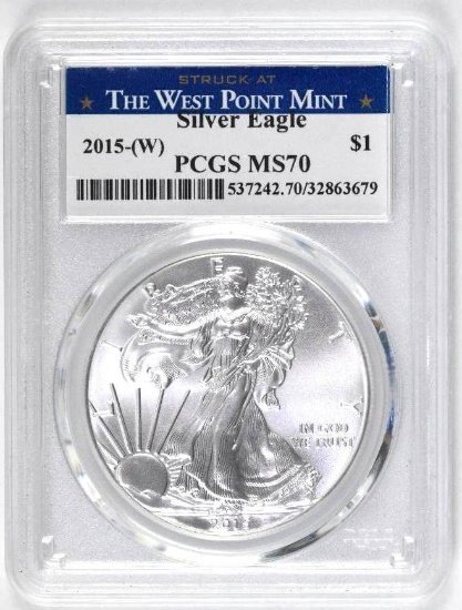 2015 W American Silver Eagle 1oz. (PCGS) MS70
