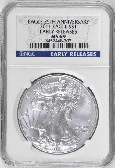 2011 American Silver Eagle 1oz. (NGC) MS69