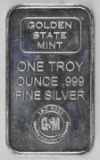 Golden State Mint 1oz. .999 Fine Silver Ingot / Bar