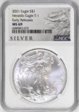 2021 American Silver Eagle Heraldic Eagle T-1 1oz (NGC) MS69 Early Releases