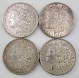 Group of (4) 1921 P Morgan Silver Dollars