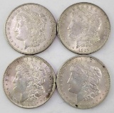 Group of (4) 1921 P Morgan Silver Dollars