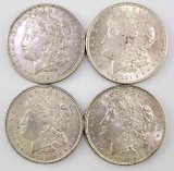 Group of (4) 1921 P Morgan Silver Dollars