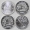 Group of (4) Canada, Great Britain & South Africa 1oz. Fine Silver Rounds
