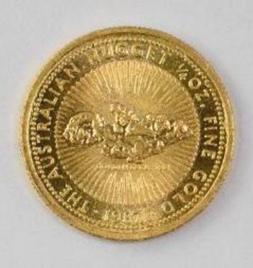 1987 $25 Australia Nugget Golden Eagle 1/4oz. .9999 Fine Gold