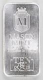 Mason Mint 10oz. .999 Fine Silver
