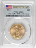 2016 $25 American Gold Eagle 1/2oz. (PCGS) MS70