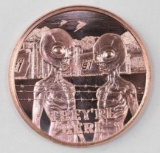 Osborne Mint Aliens - They're Here 1oz. .999 Fine Copper