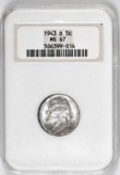 1943 D Jefferson Silver War Nickel (NGC) MS67