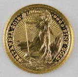 2018 Great Britain 10 Pounds Britannia 1/10thoz. .9999 Fine Gold