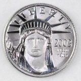 2003 $25 American Eagle 1/4oz. .9995 Fine Platinum