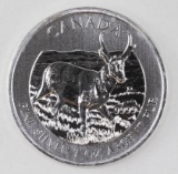 2013 $5 Wild life Series Pronghorn Antelope 1oz. .9999 Fine Silver