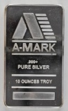 A-Mark 10oz. .999 Fine Silver Ingot/Bar