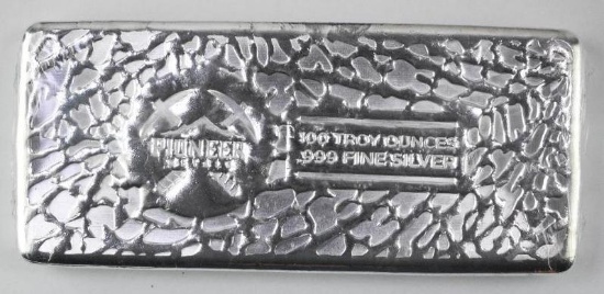 Pioneer Metal 100oz. .999 Fine Silver Ingot/Bar