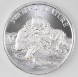 2021 Intaglio Mint Swamp Creature 1oz. .999 Fine Silver