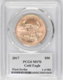 2017 $50 American Gold Eagle 1oz. (PCGS) MS70 First Strike